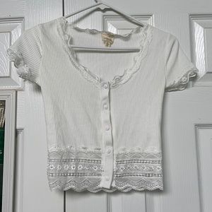 white lace small blouse